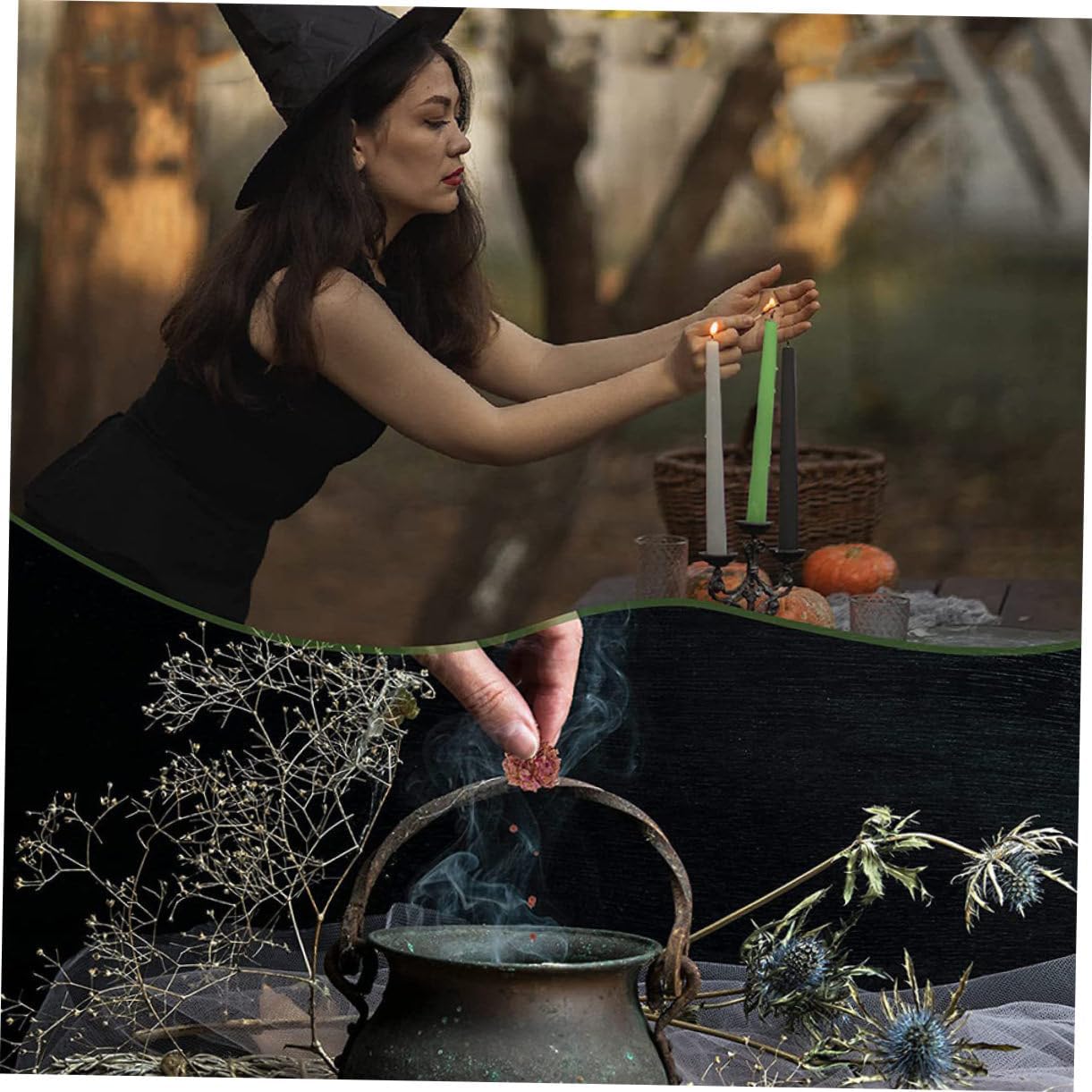 FRCOLOR Witchcraft Starter Kit with Dried Flowers and Crystals