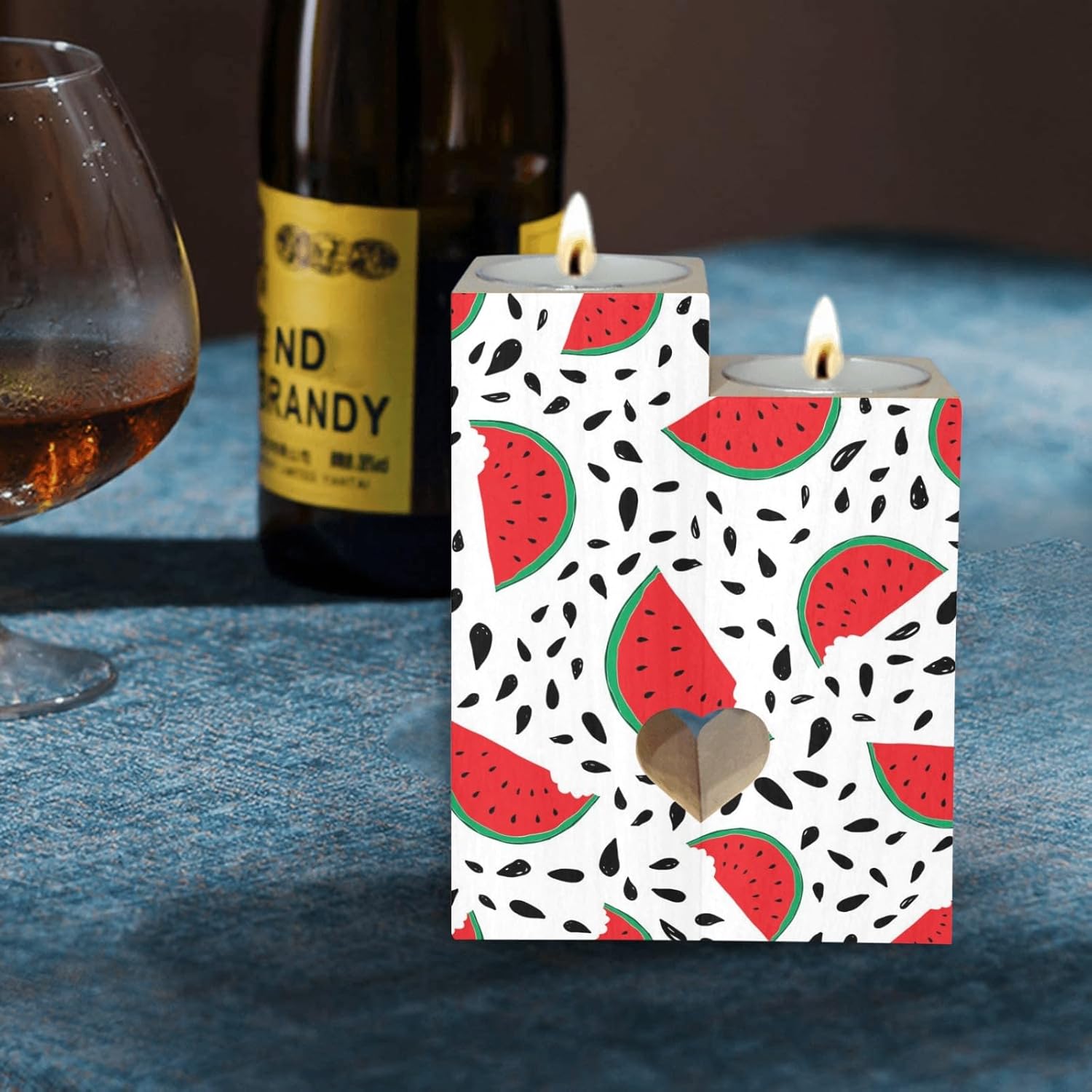 Delightful Watermelon Pattern Candle Holders