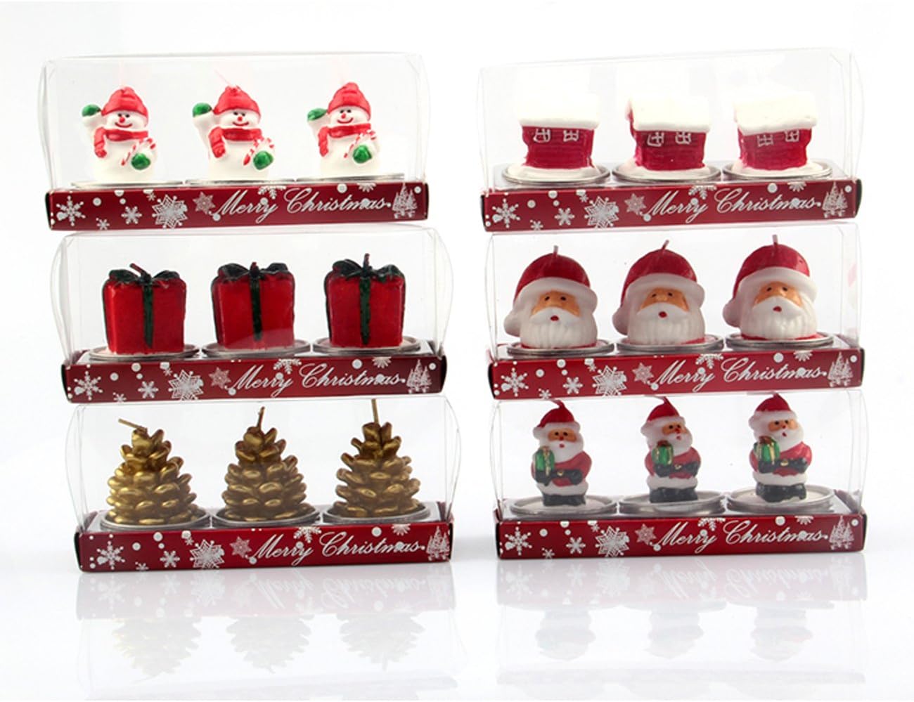3 Realistic Snowman Candles for Christmas - Festive 1x2 Inch Alluring