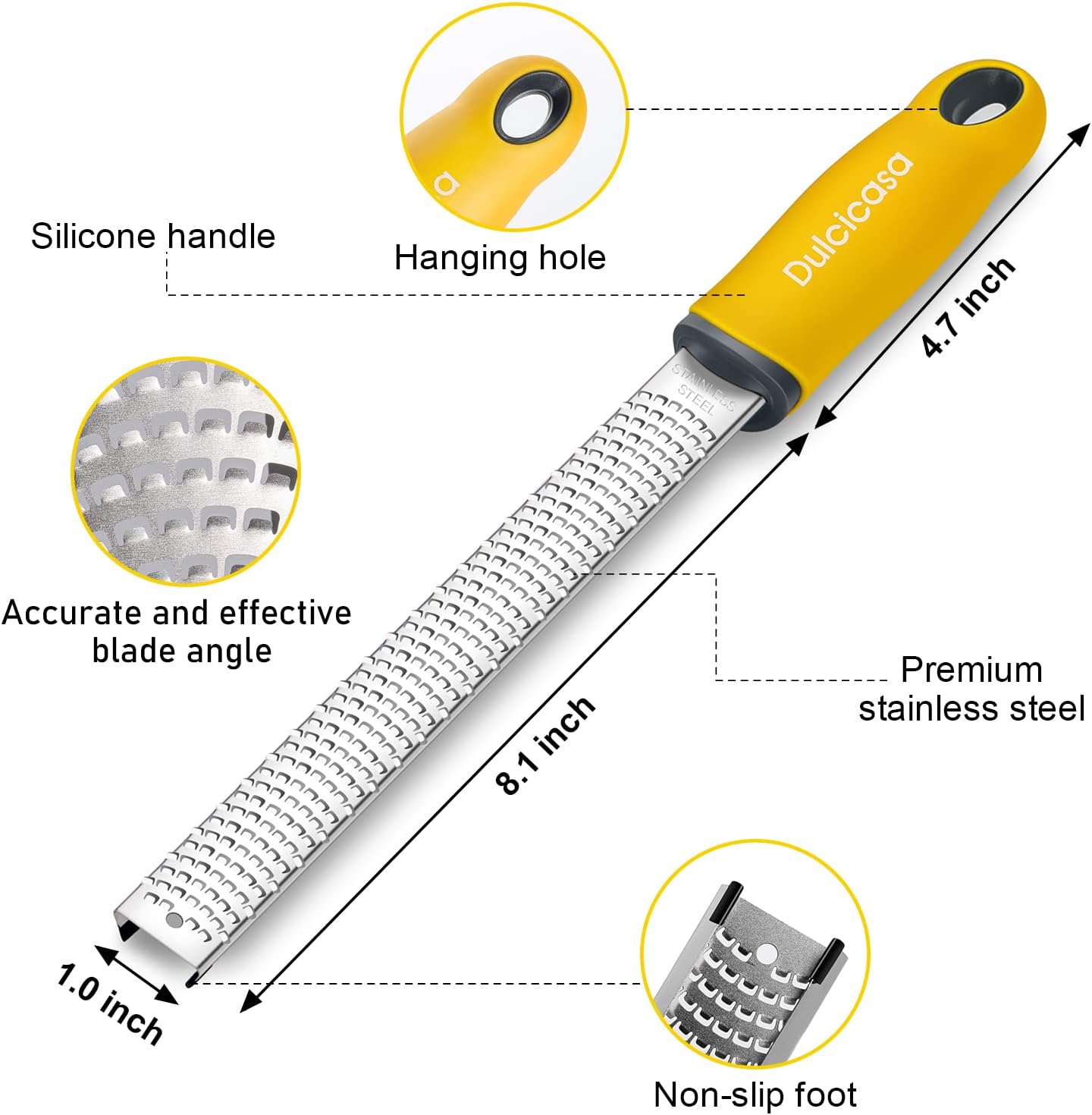Zest Up Your Day with the DulcicaSA Premium Stainless Steel Lemon Zester Grater