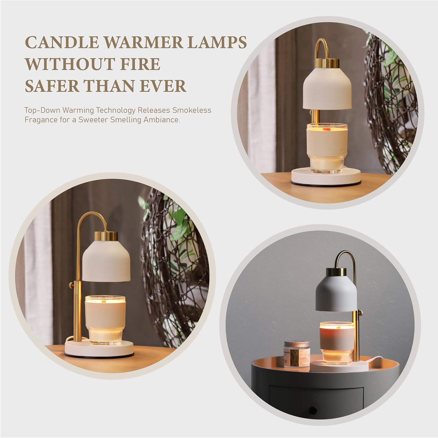 AIKUT Candle Warmer Lamp 2 Bulbs Timer Dimmer for Candles