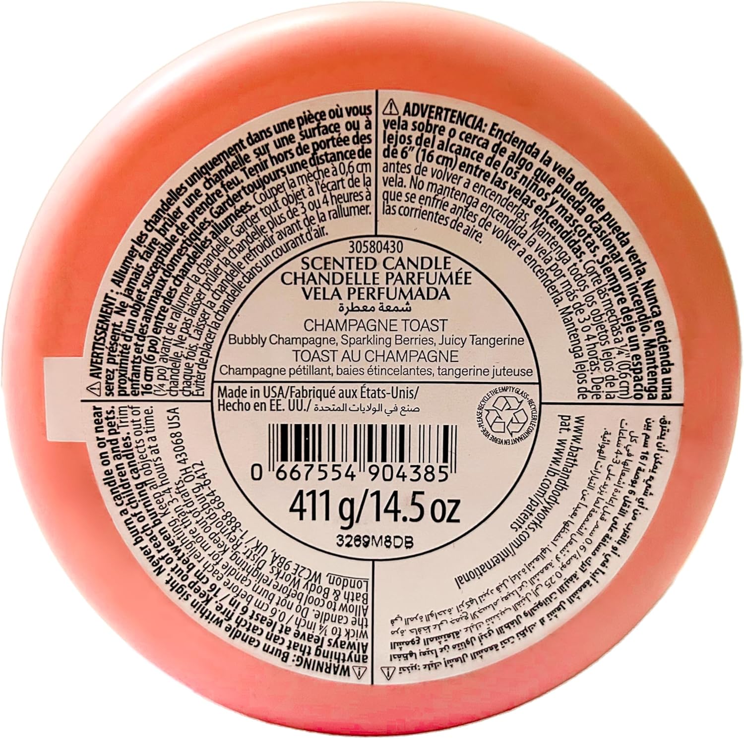 Bath and Body Works White Barn Basic Chandame Toast Candle