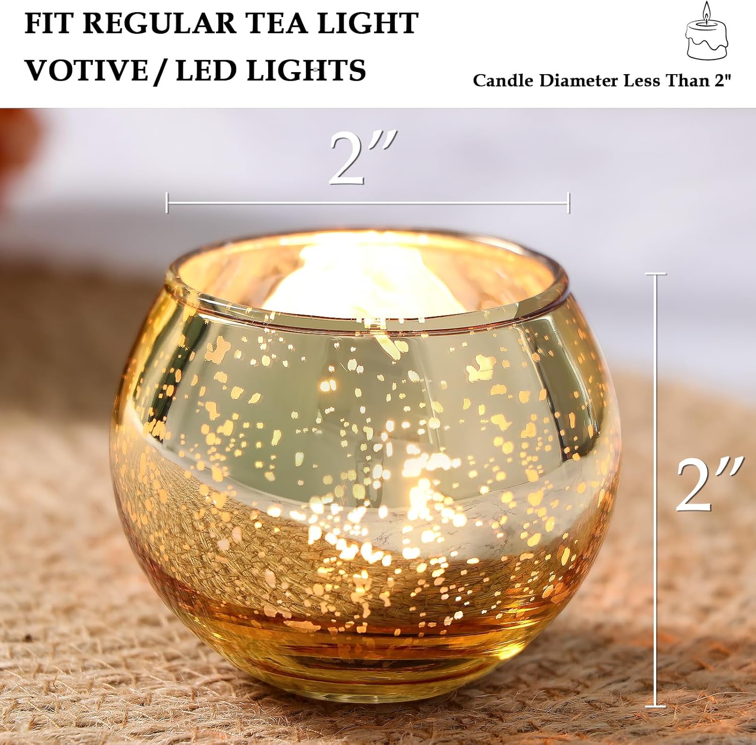 Votive Candle Holders 12-Piece Set