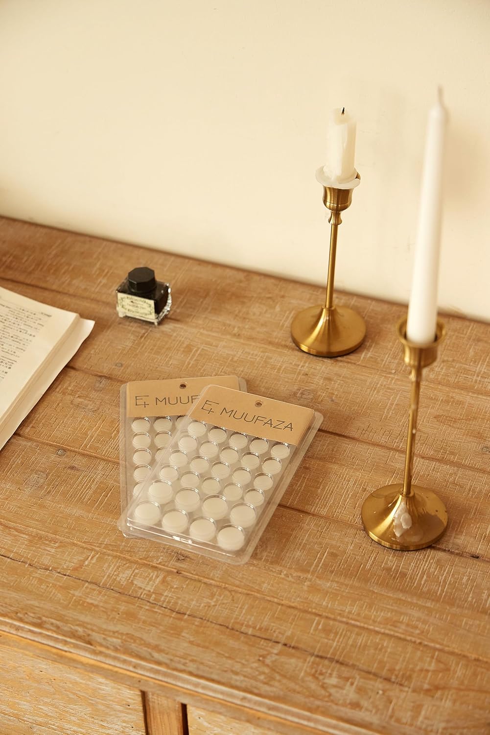 MUUFAZA Wax Dots - Easy Candle adhesive for all sizes
