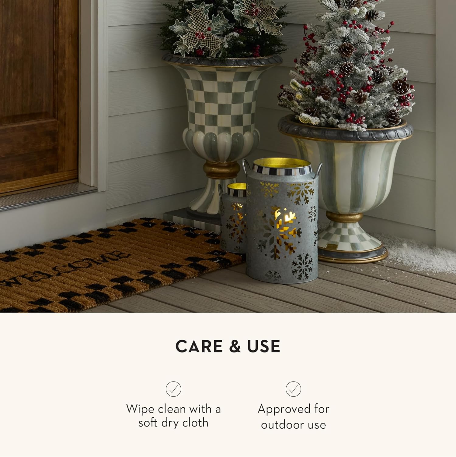 Step into the holiday spirit with our unique Snowflake Lantern