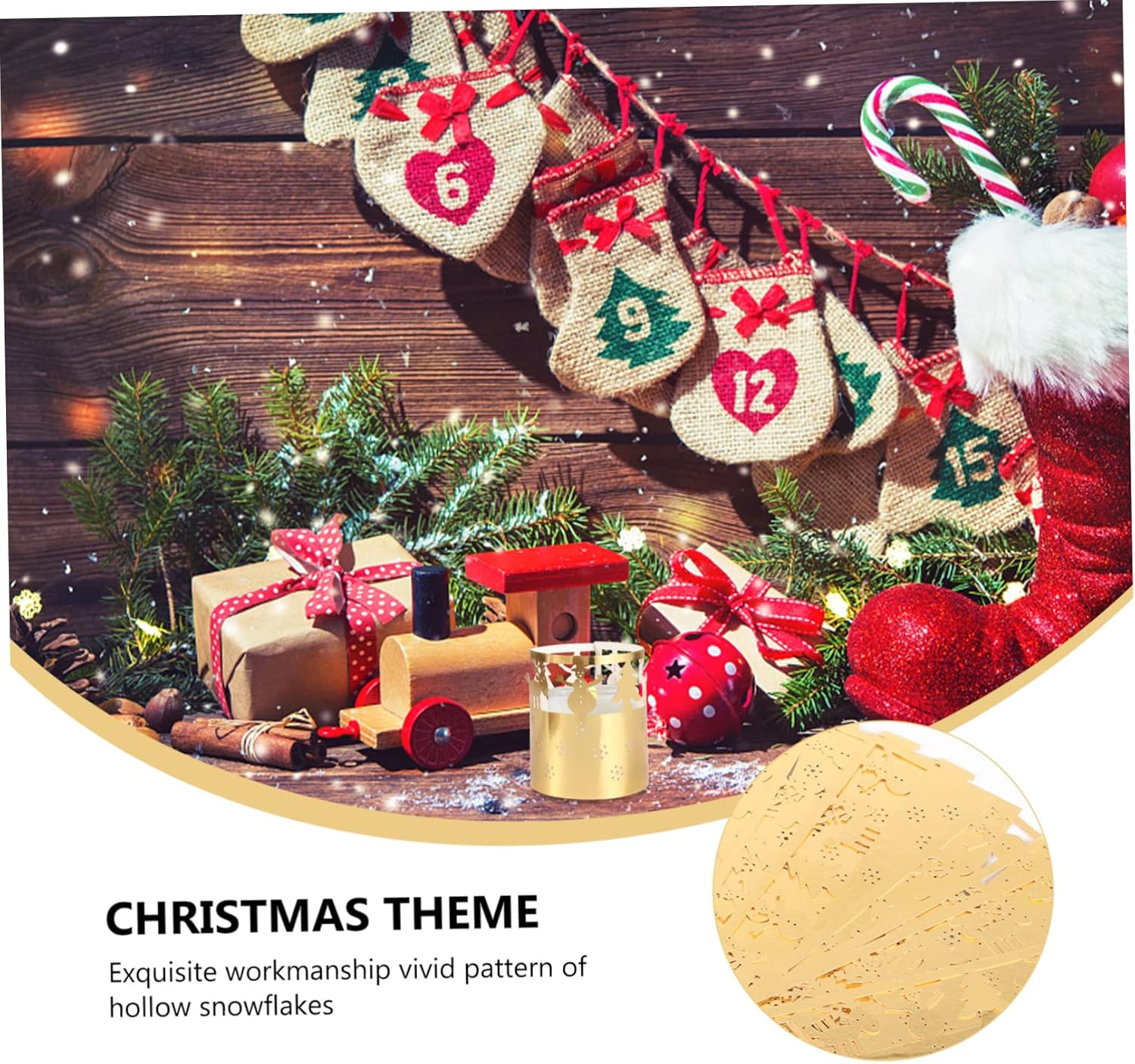 Zerodeko Party Candle Shade - Snowflake 50PCS - Makes Your Home Festive