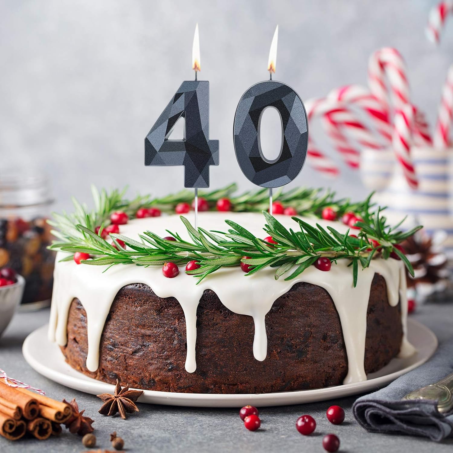 40th Birthday Candles - 3D Sparklers