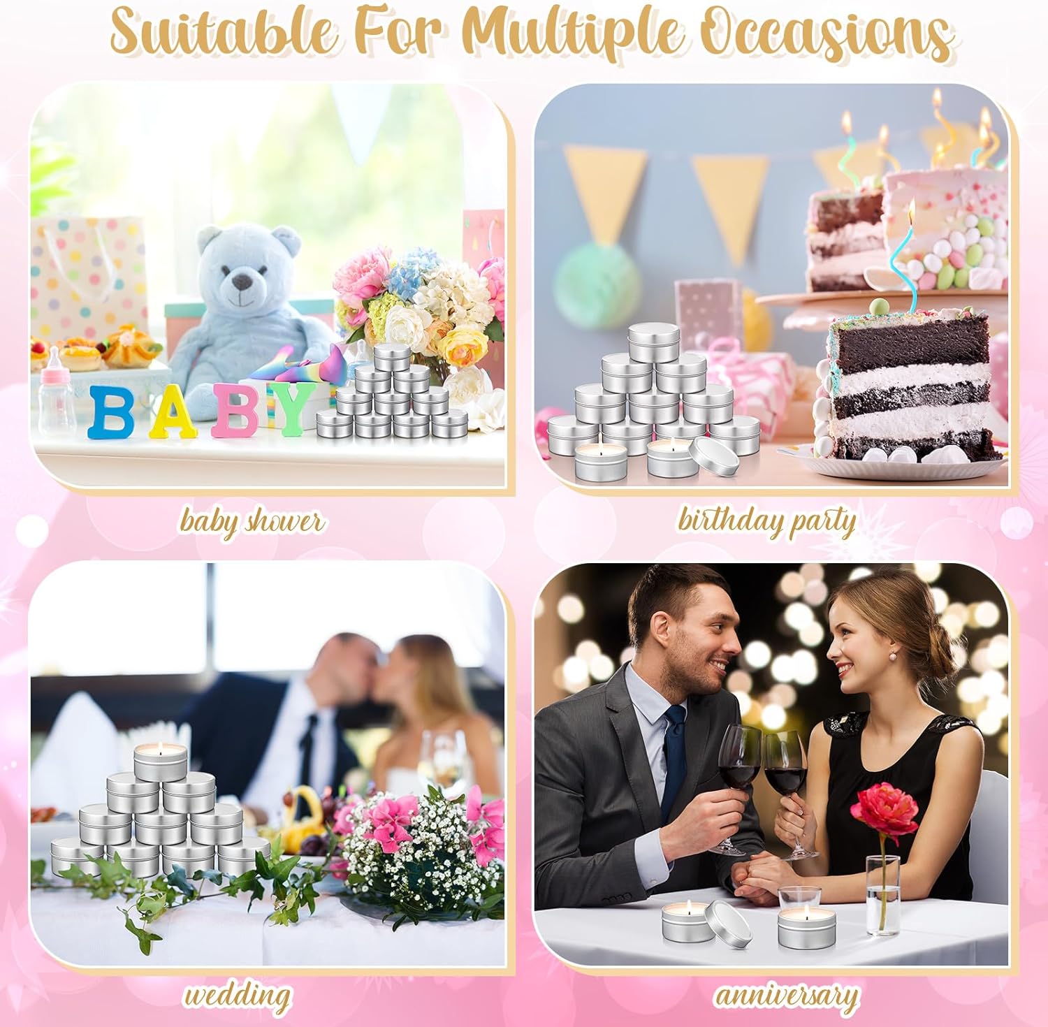 24 Pcs Mini Candles Perfect for Parties