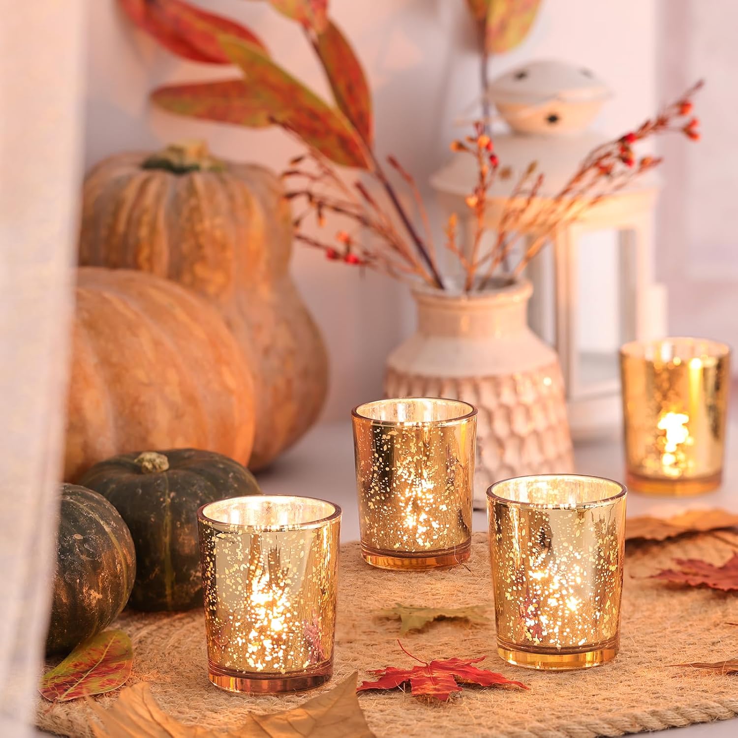 Gold Votive Candle Holders