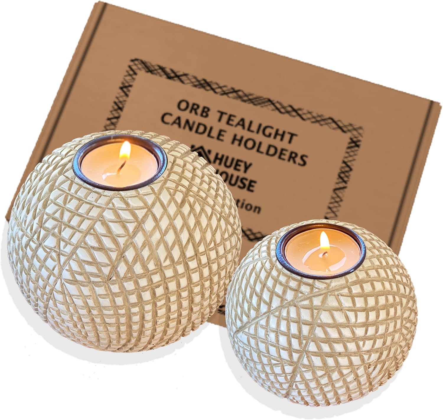 Capture the moment with our elegant Luca Orb Candle Holder Set