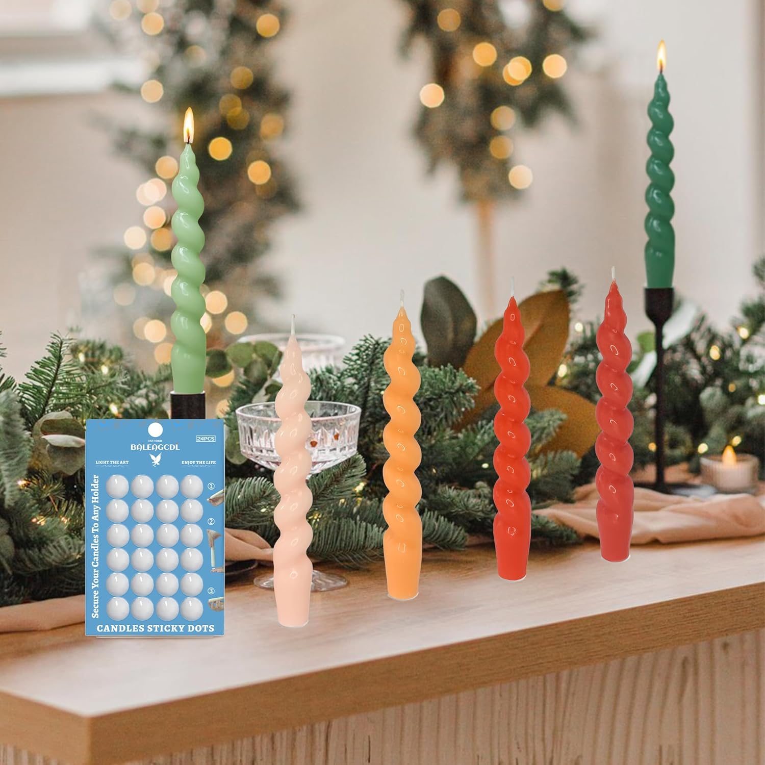 Securely Stick to Any Surface Zechkavaa White Wax Candle Adhesive Dots