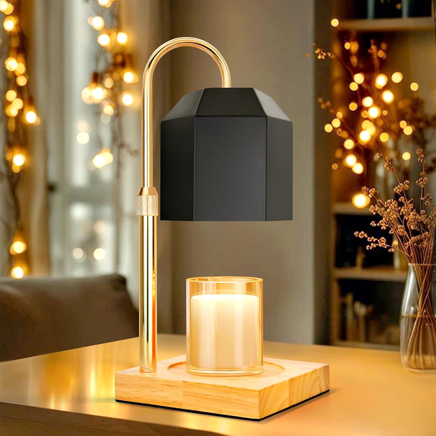Cozy Flameless Candle Warmer Timer Dimmable Safe for Candles and Wax