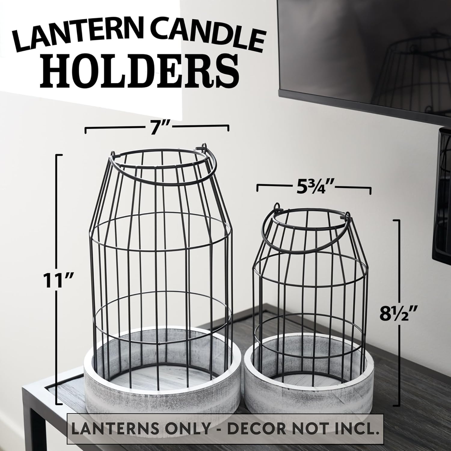 Stylish Rustic Lanterns Set of 2