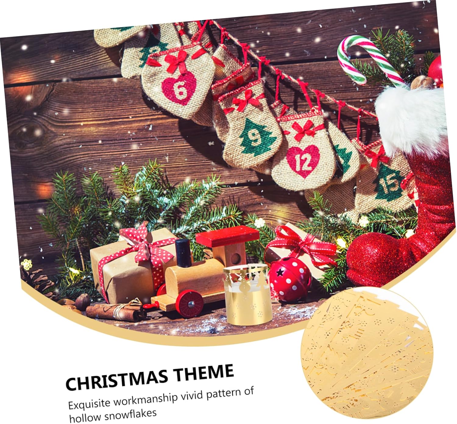 Brilliant Gold Christmas Candle Shade 50-Piece Set