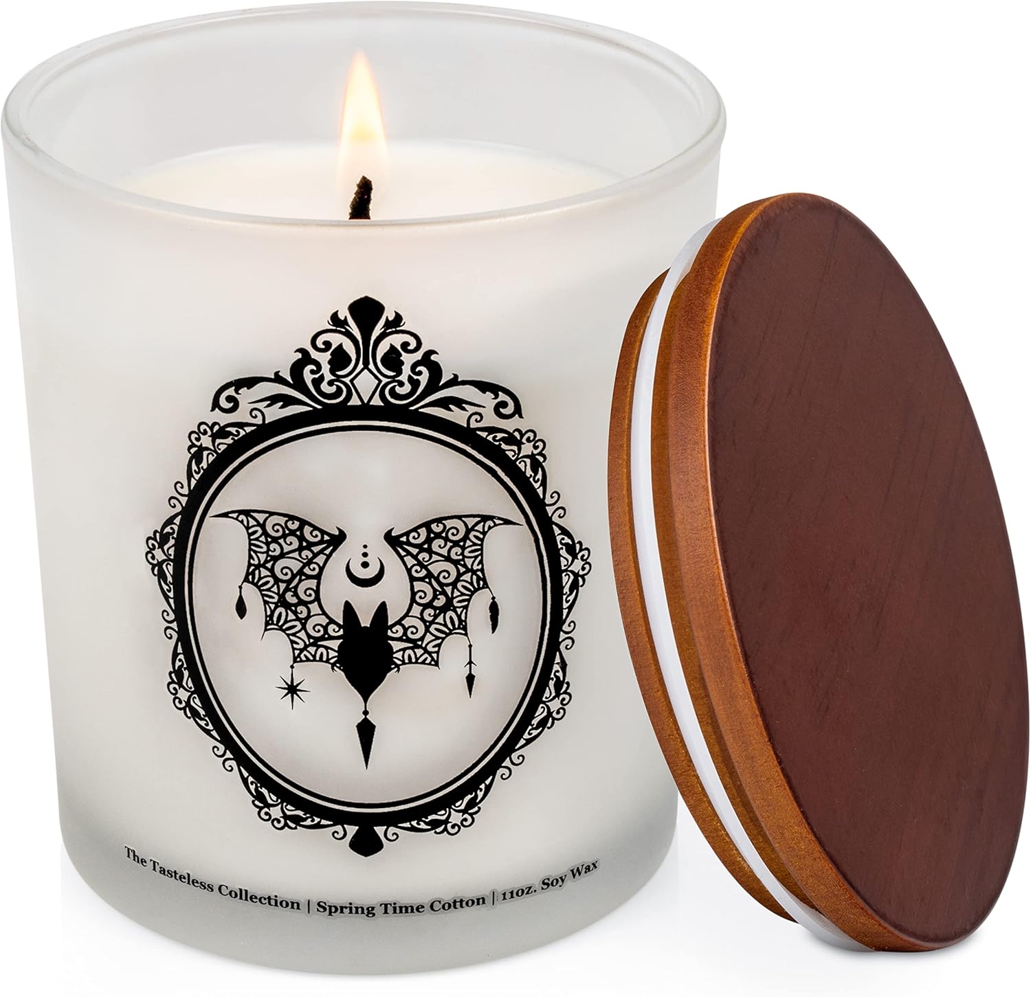 Gothic Bat Candle Black and White Home Decor