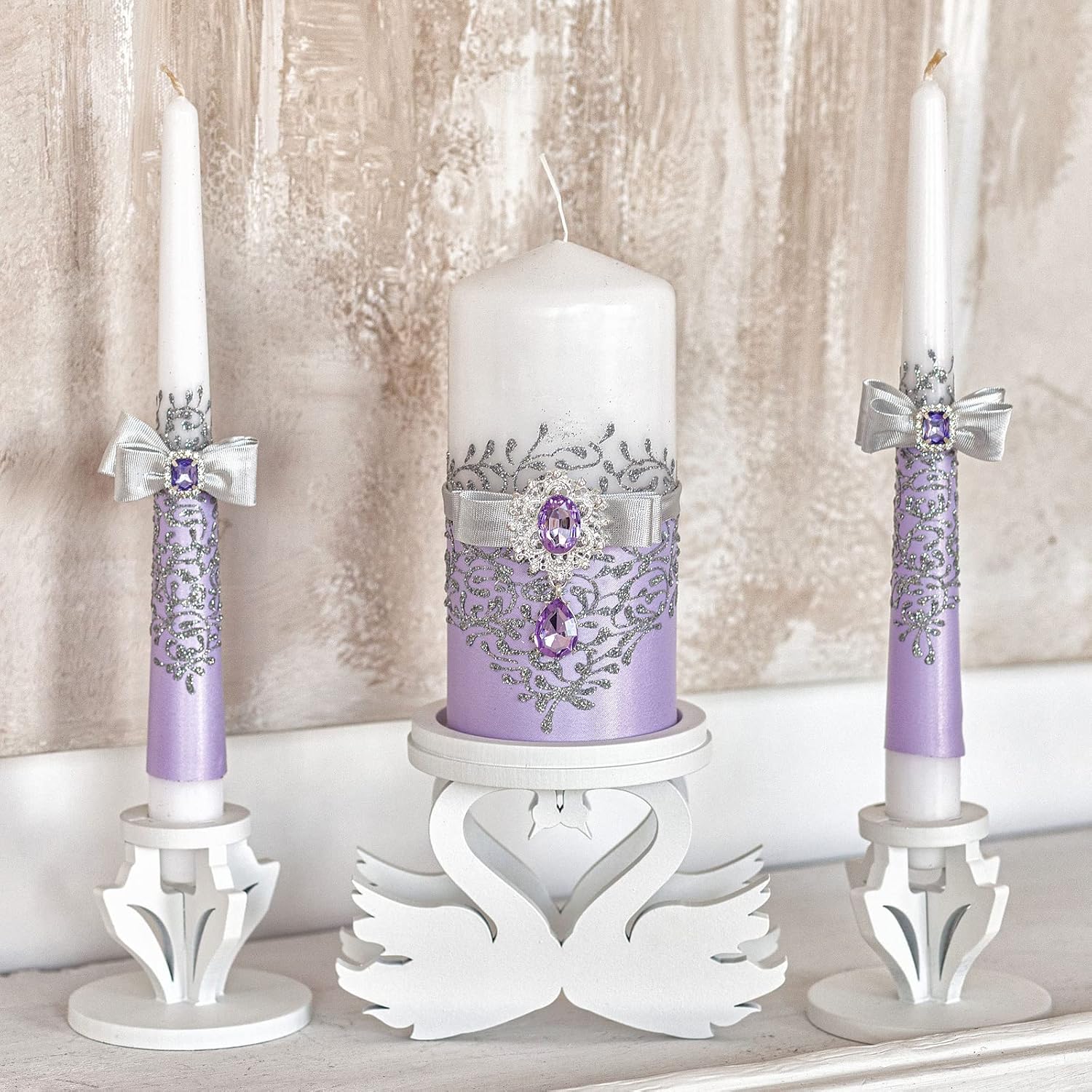 VABA Purple Unity Candles