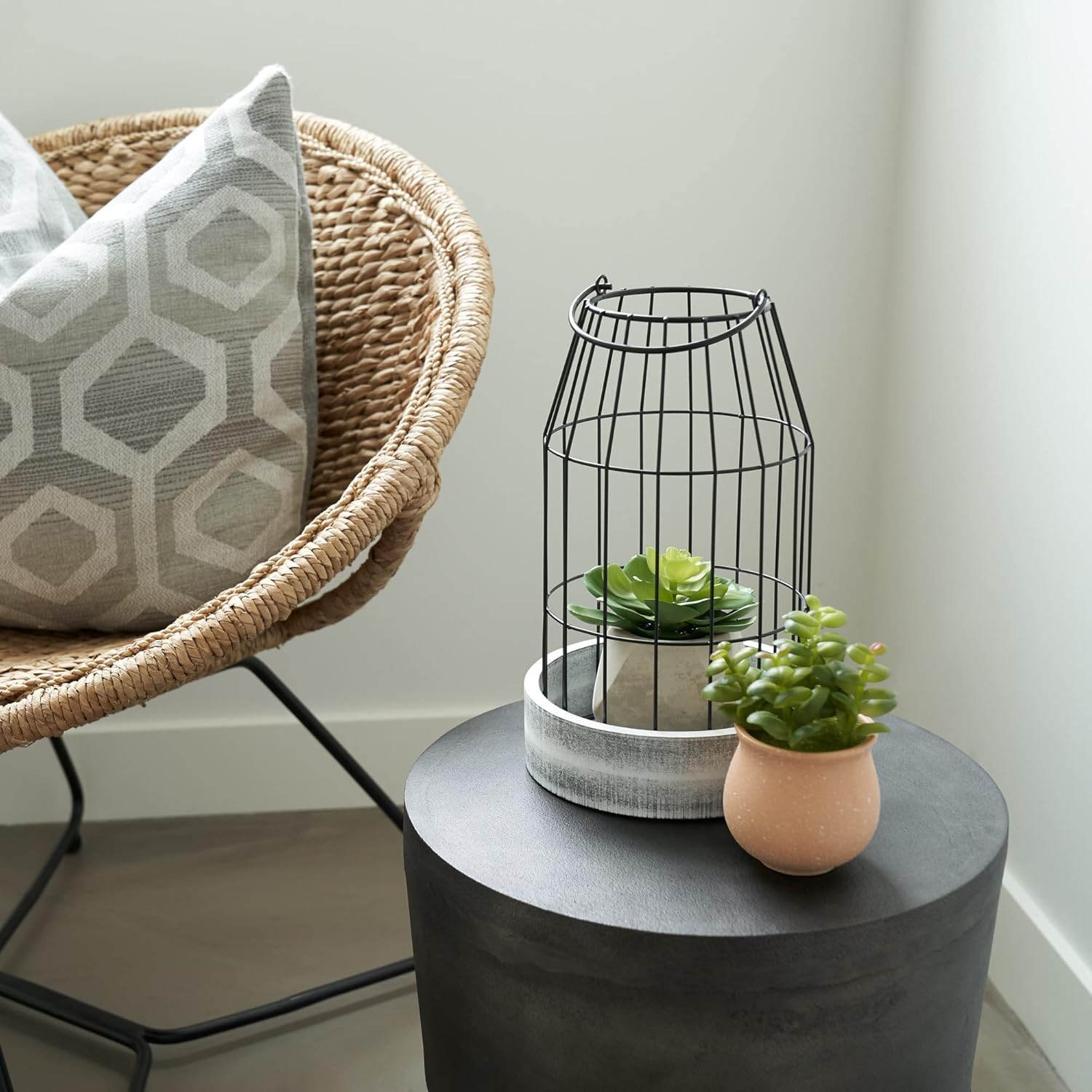 Stylish Rustic Lanterns Set of 2