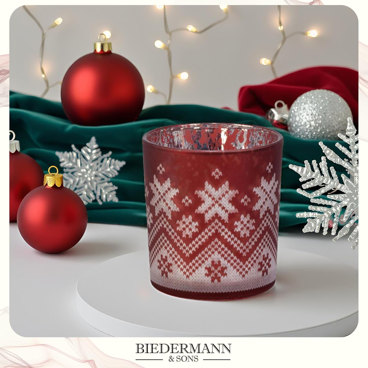 Surprise yourself with Biedermann Sons festive and elegant Christmas holder set