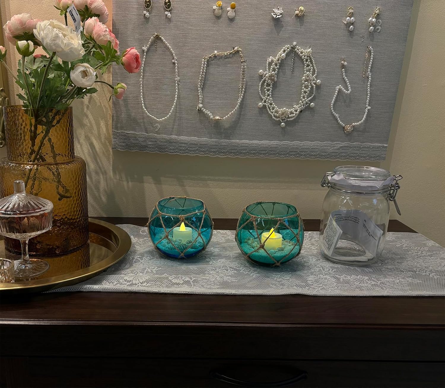 SailingStory NauticalTwo fishing float tealight holders