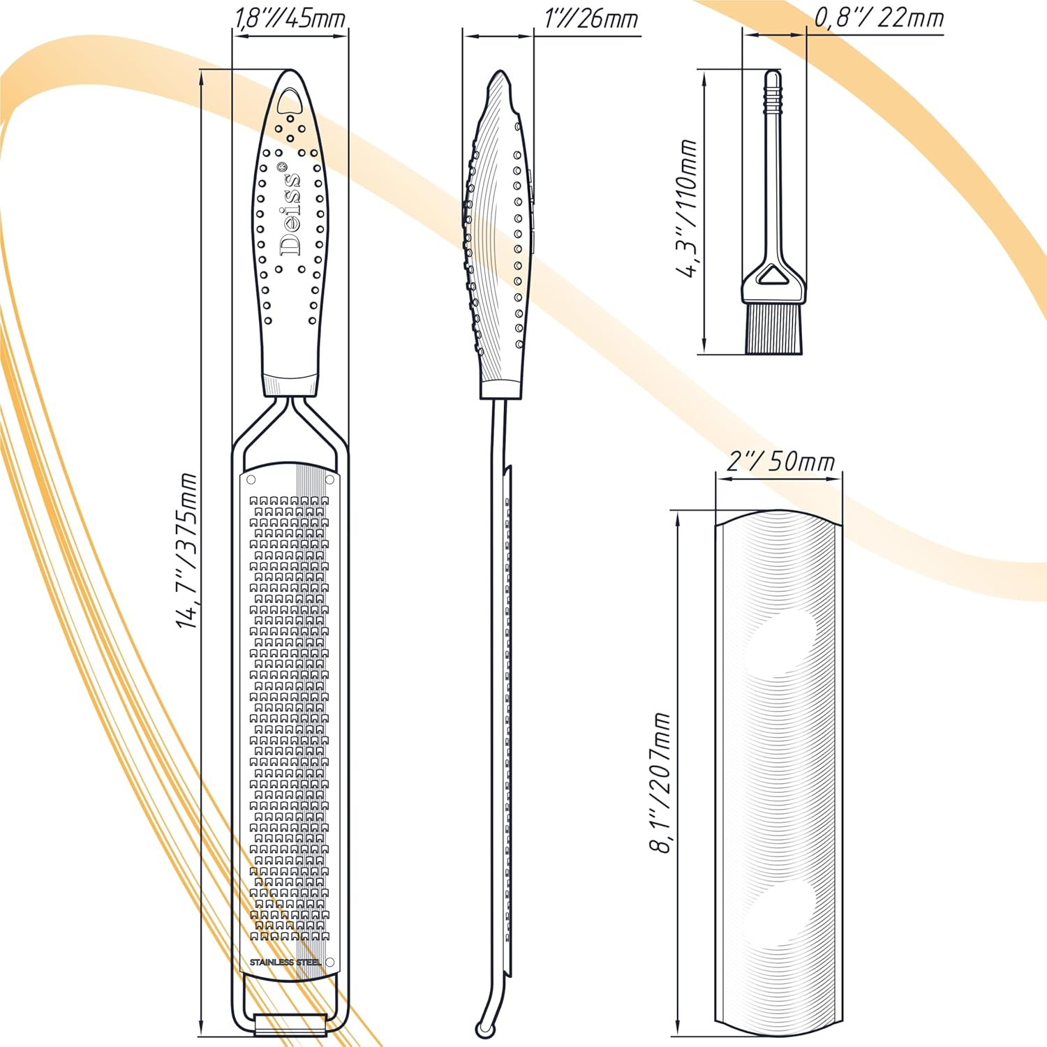 Perfect for Zesting Grating and More