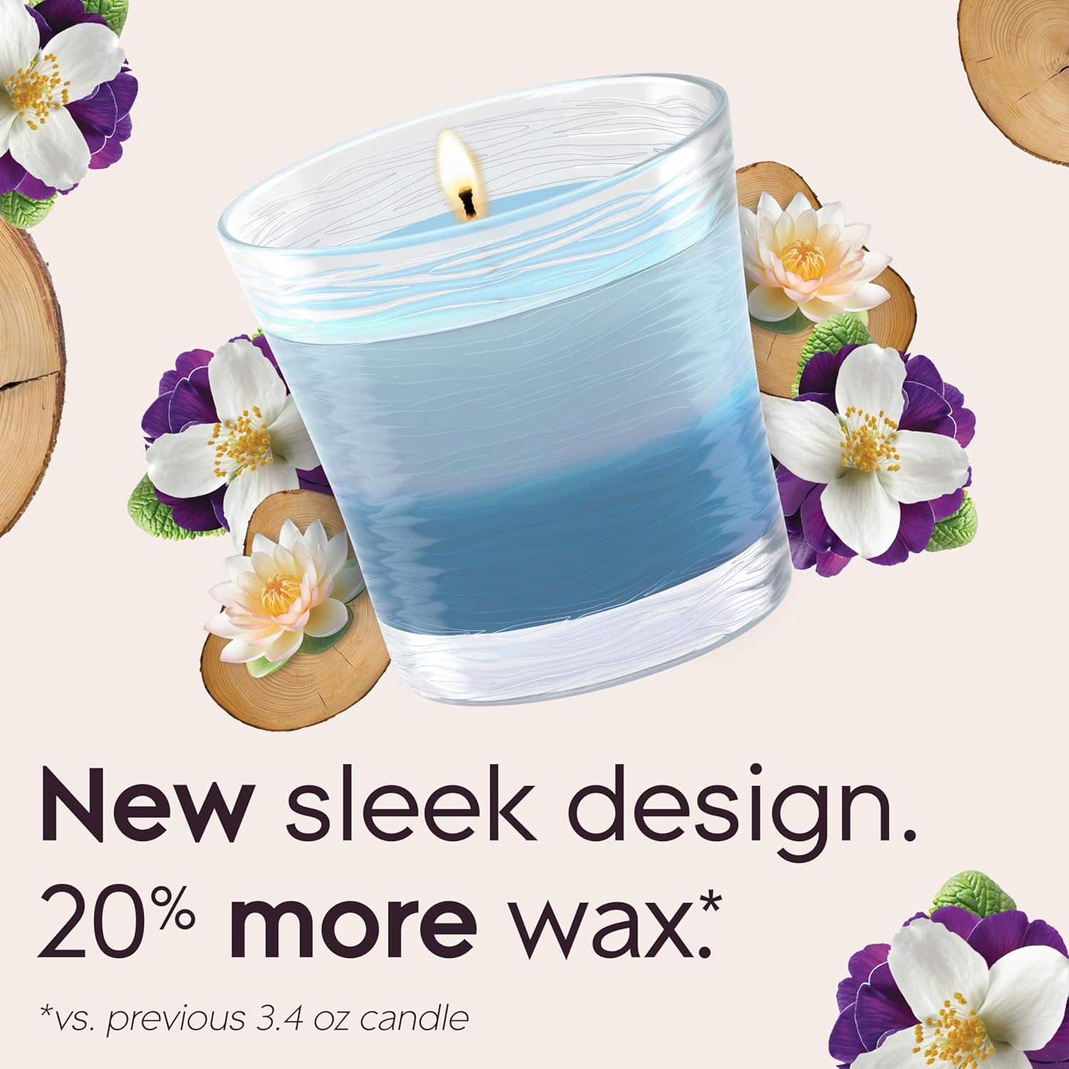 Glade 2-in-1 Candle Jar Moonlit Walk Wandering Stream Scent 408oz x2