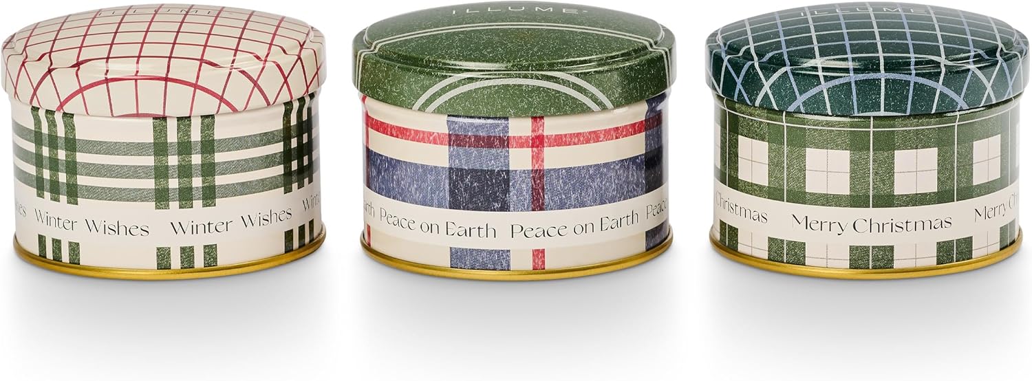 JDK Curated Noble Holiday Tin Trio Gift Set Balsam Cedar