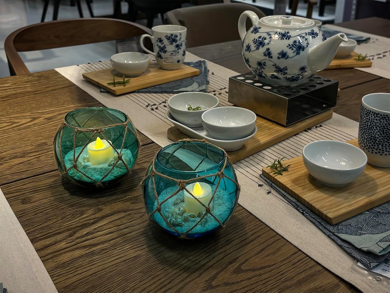SailingStory NauticalTwo fishing float tealight holders