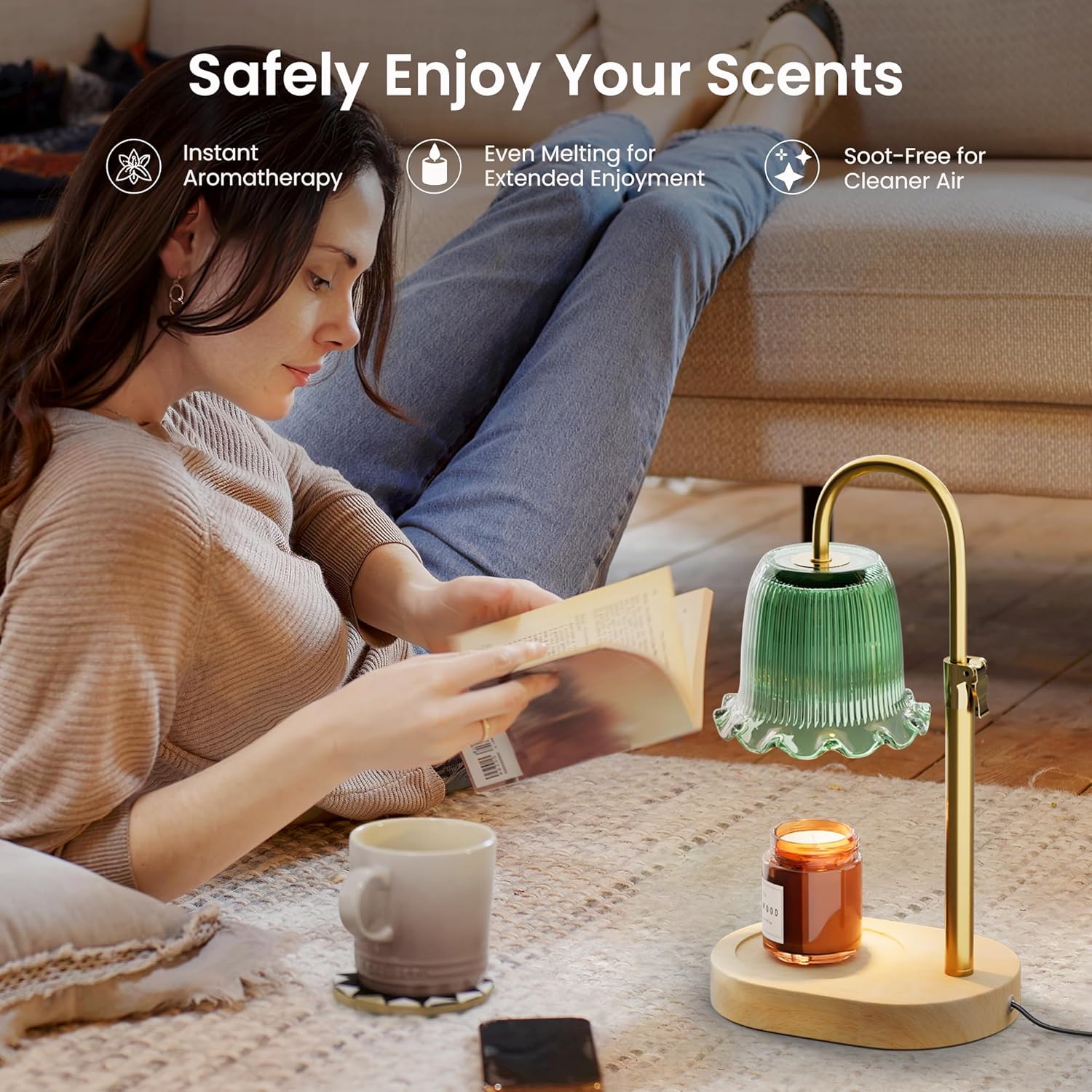 Glarepo Candle Warmer Lamp -adjustable stylish for Scented Candles