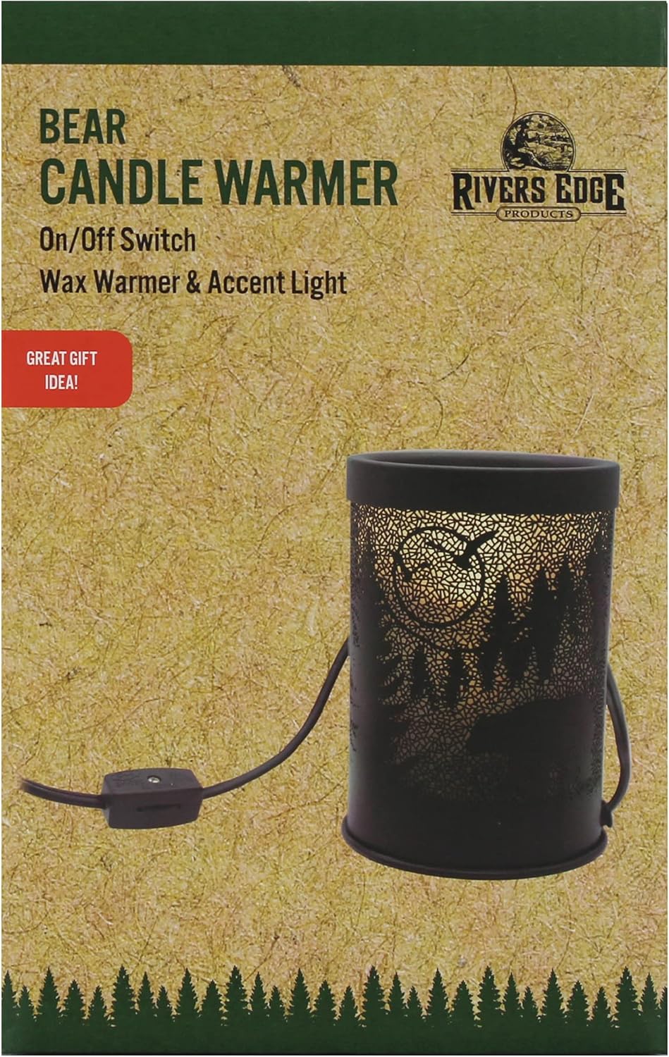 Rivers Edge Products Rustic Electric Candle Warmer Lamp