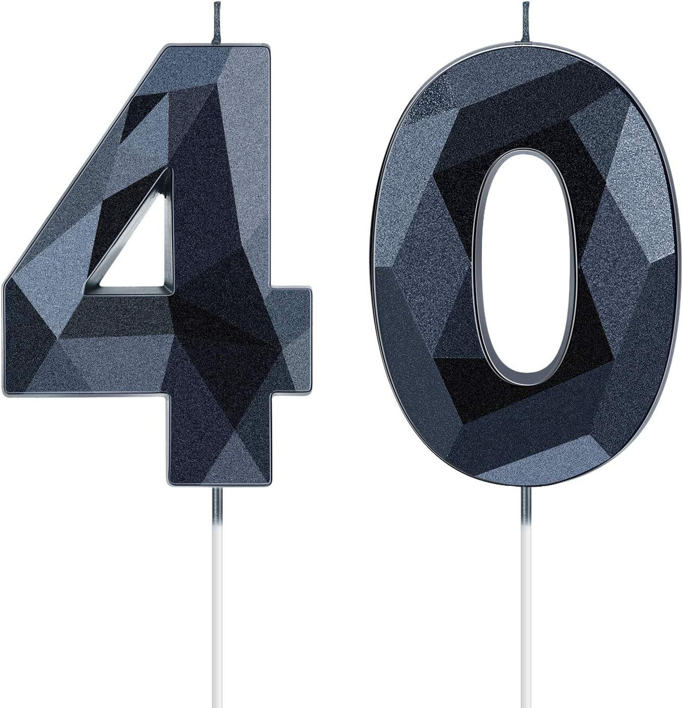 40th Birthday Candles - 3D Sparklers