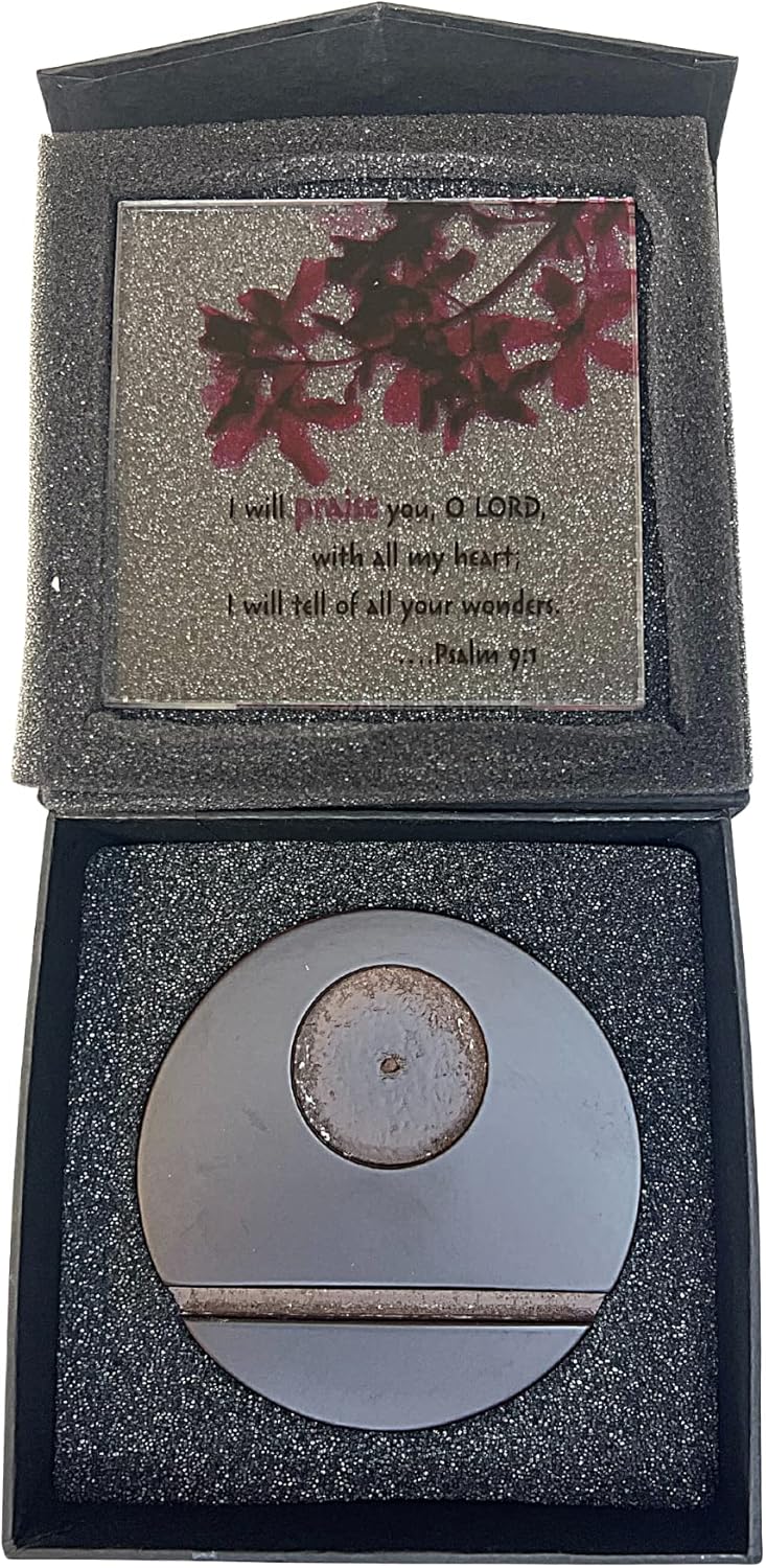 Healing Heartwarming Bible Verse Glass Plaque for Candles