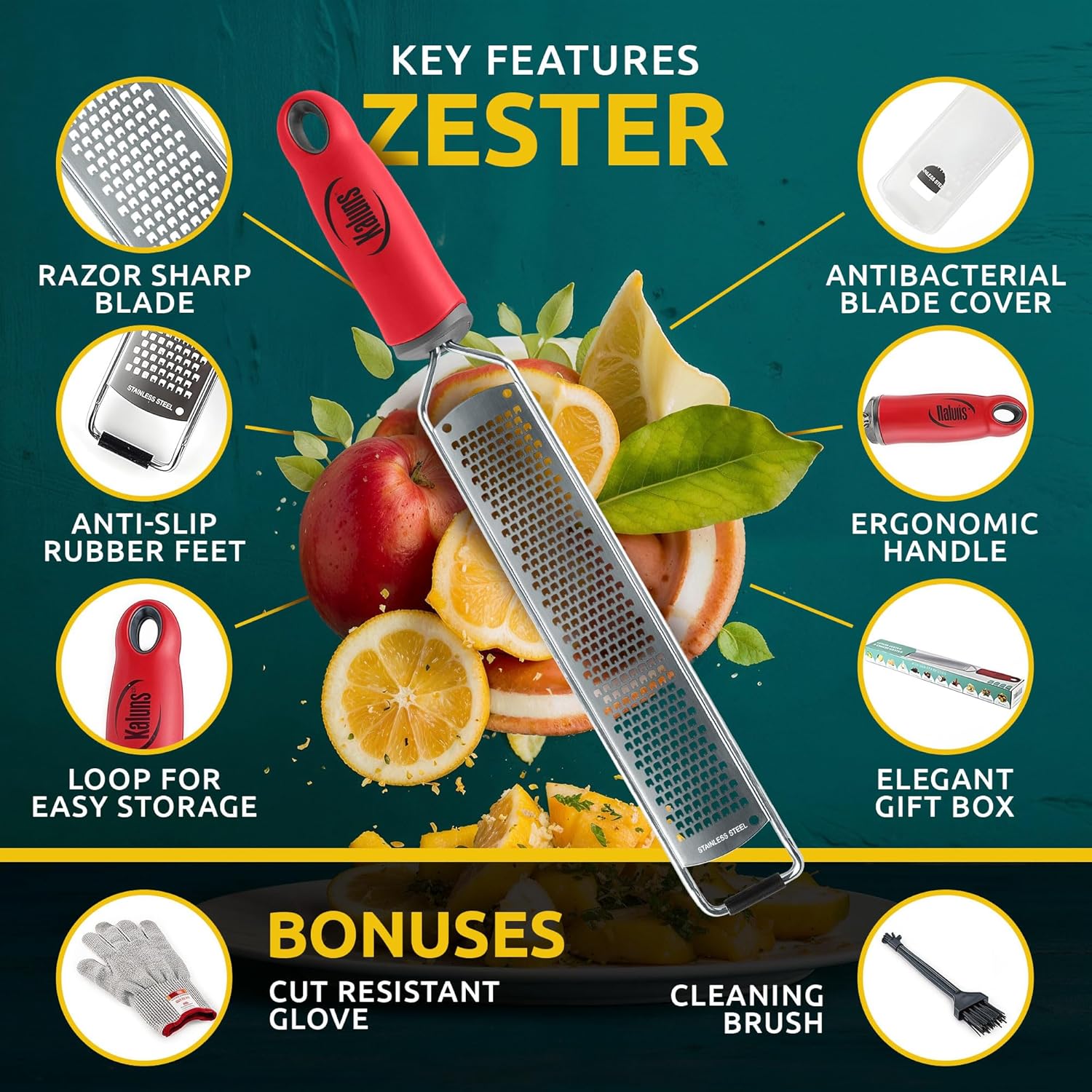 Essence of Elegance - Lemon Zester Parmesan Grater Set