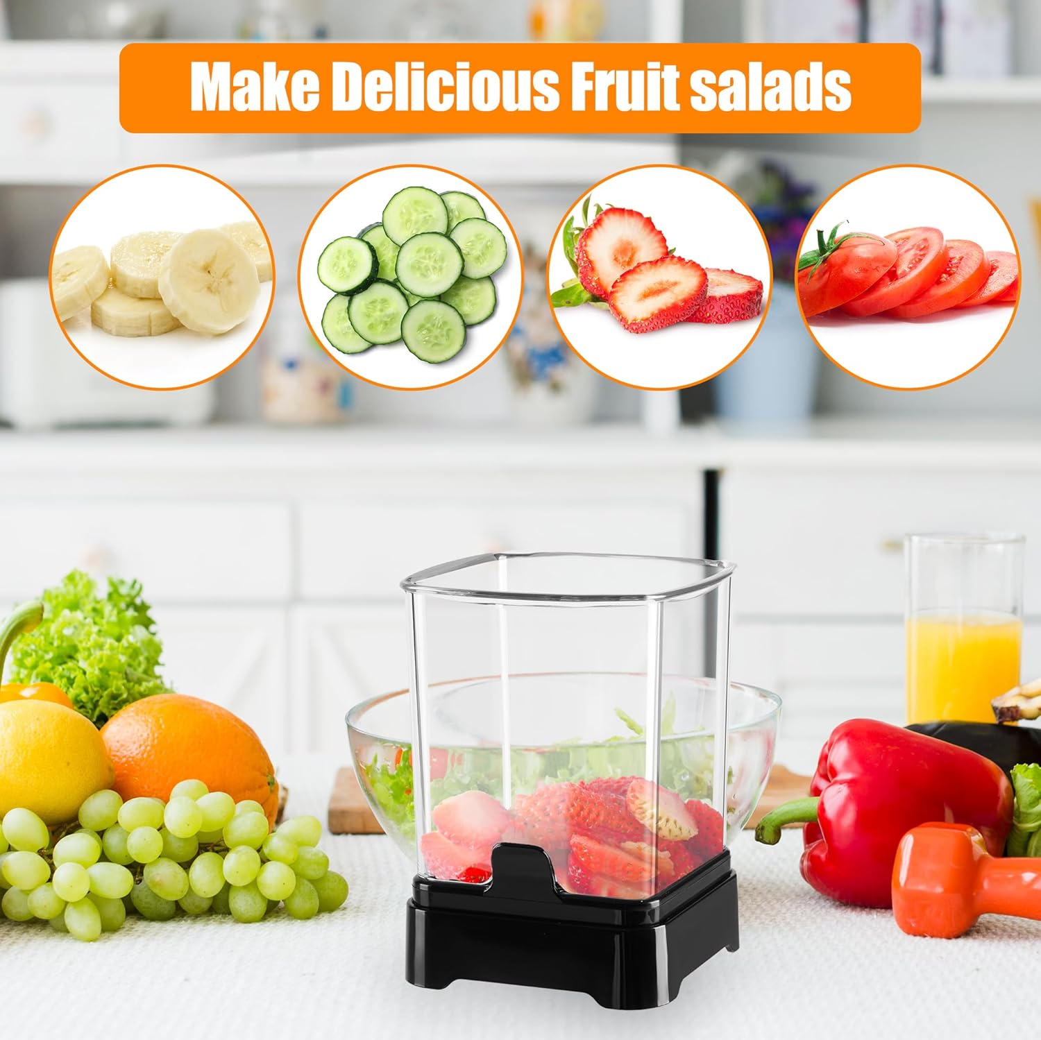 Efficient Fruit Slicer with 9 Blades and Detachable Design