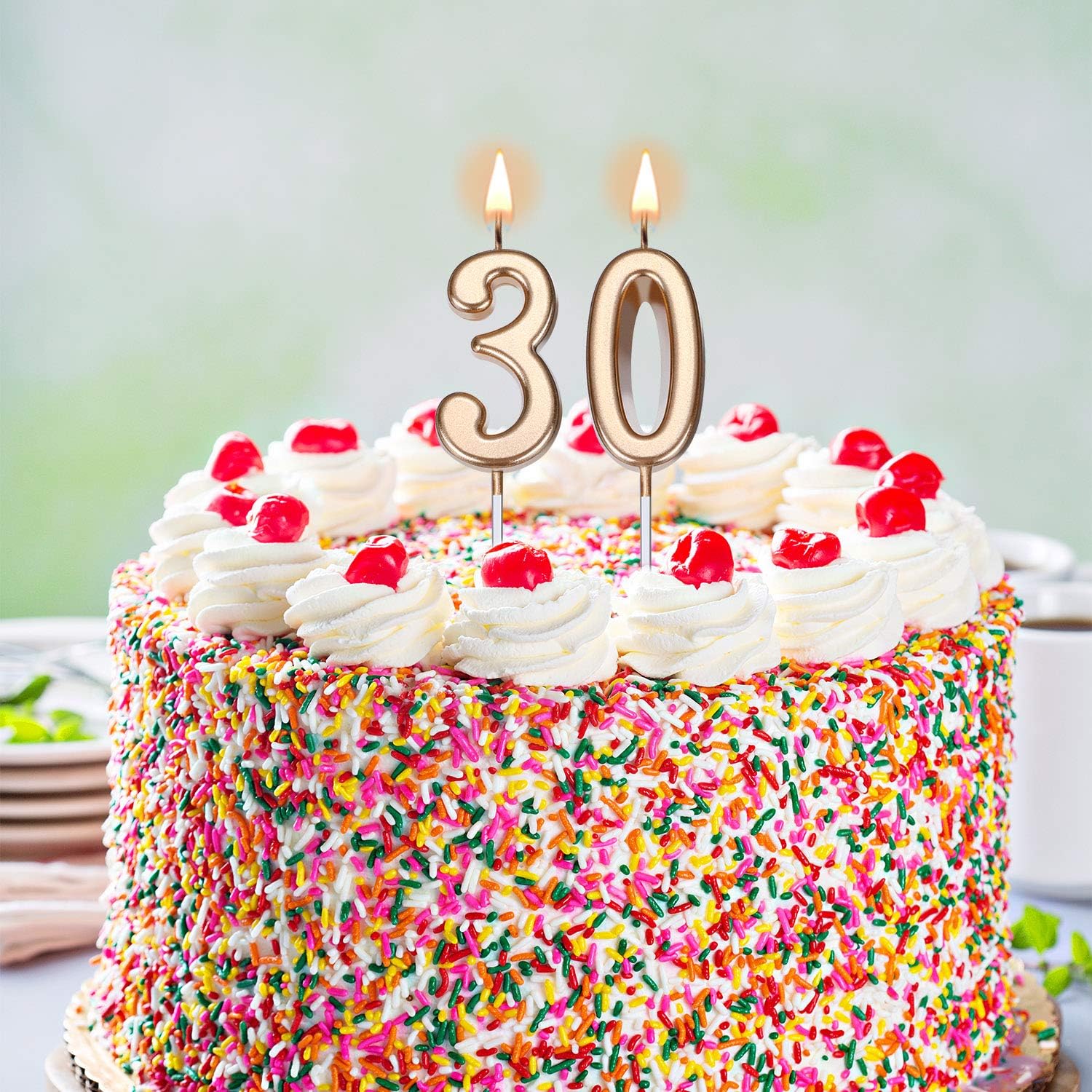 Charming 30th Birthday Candle with Numerical Design