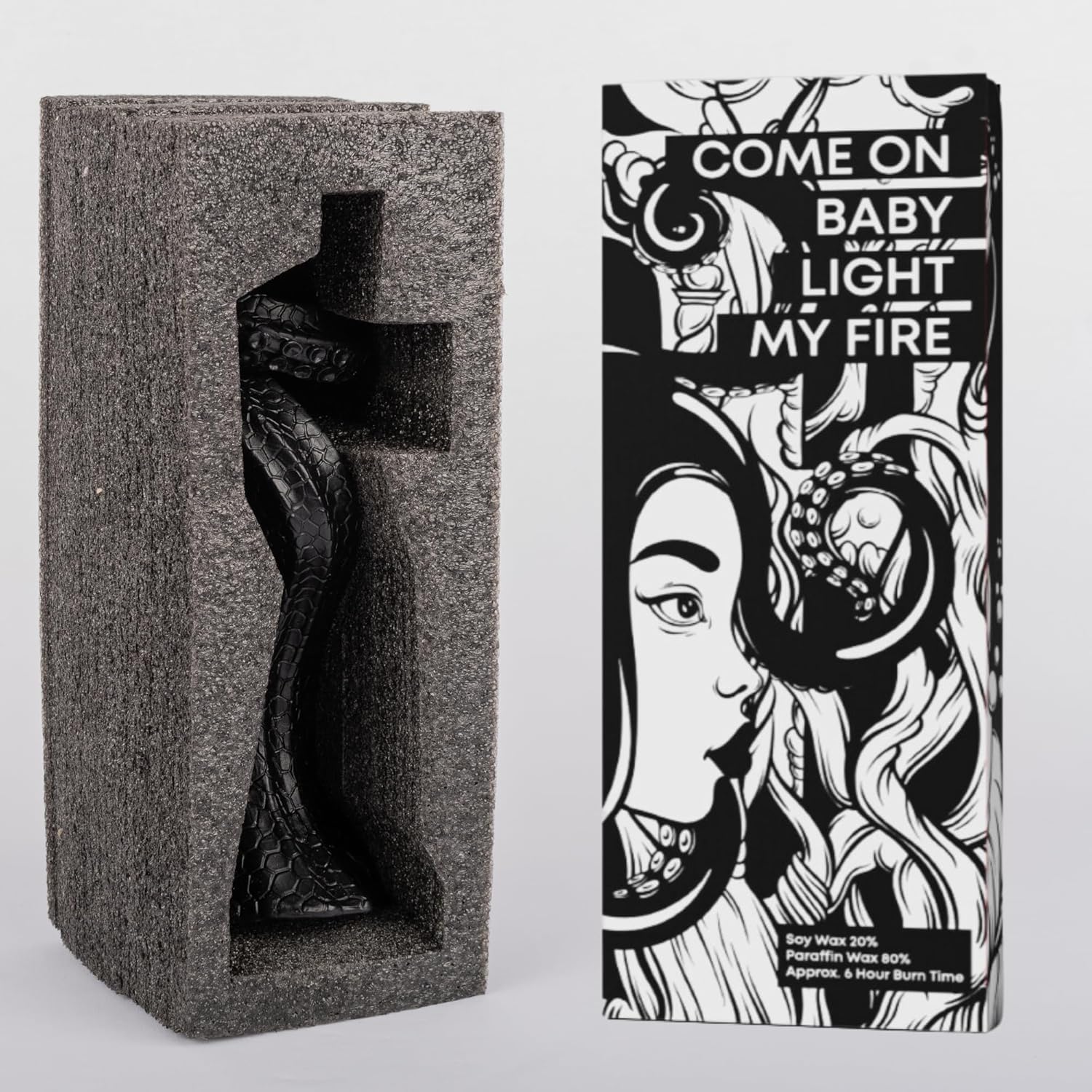 Elevate Your Goth Space with Lidy Black Octopus Tentacle Candle