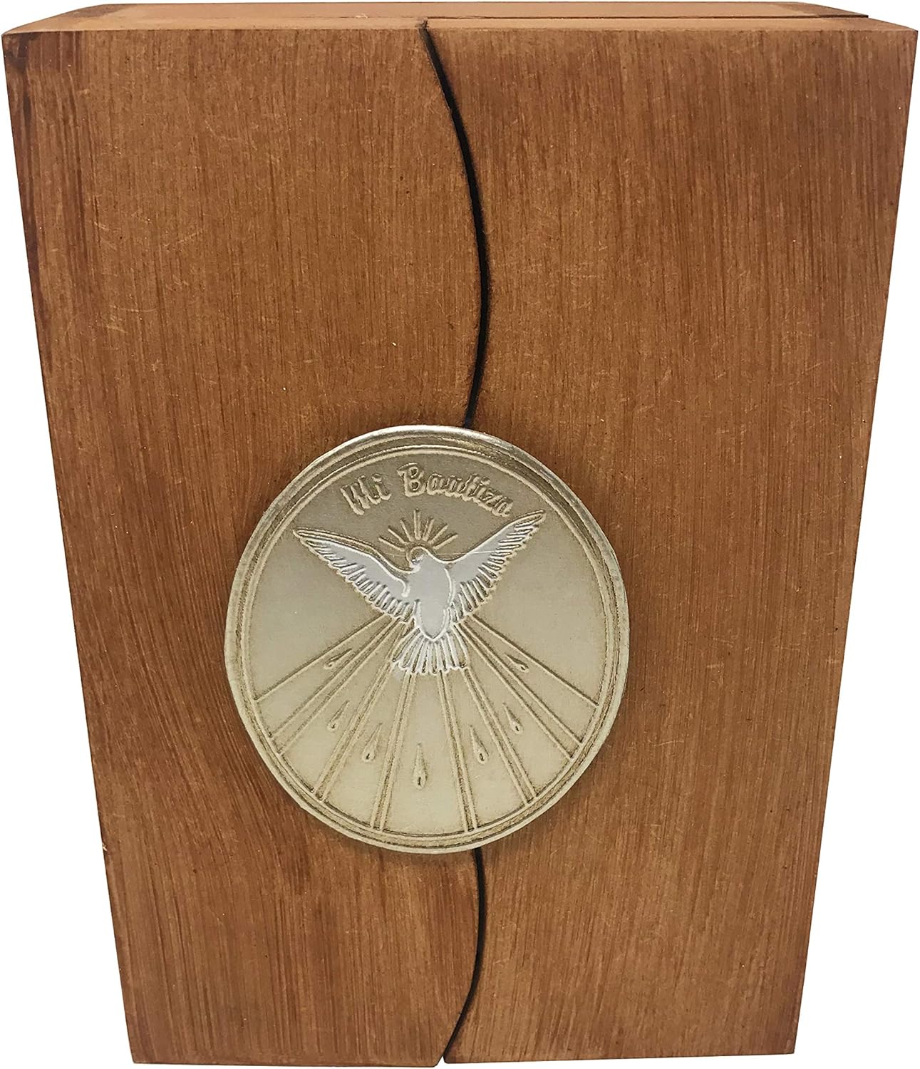 Mexican Artisans Baptism Candle Set in a Wooden Box