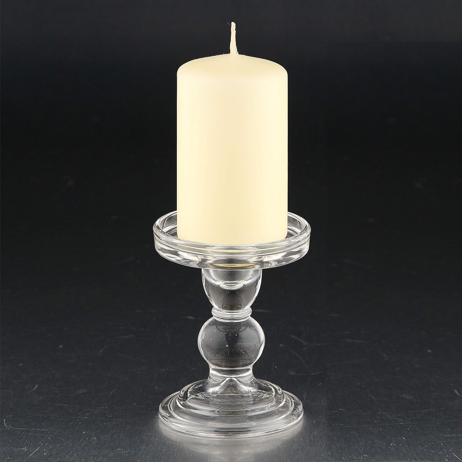 45-inch Clear Glass Pillar Candle Holder