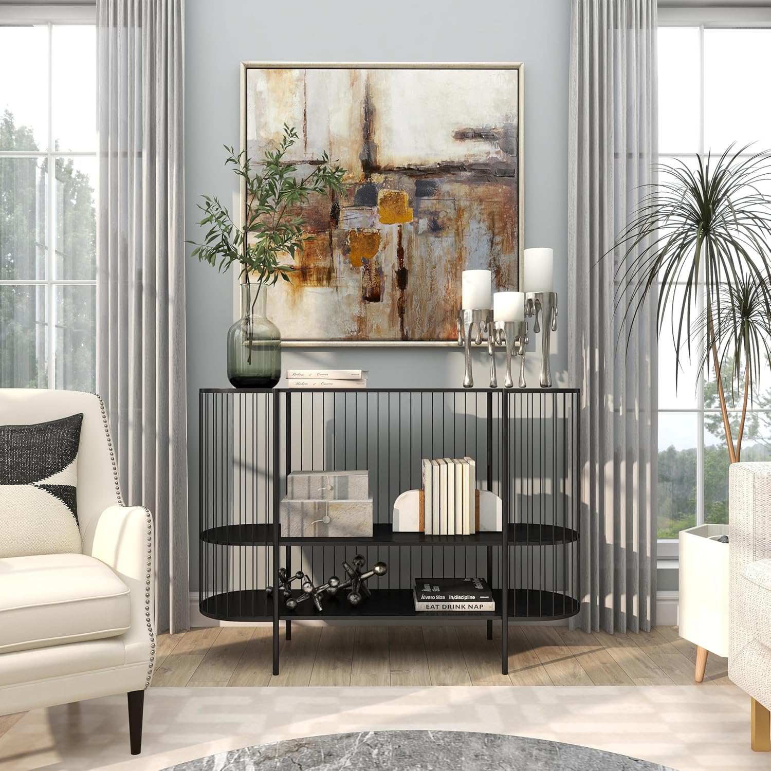 Elegant Silver Candle Holder Set