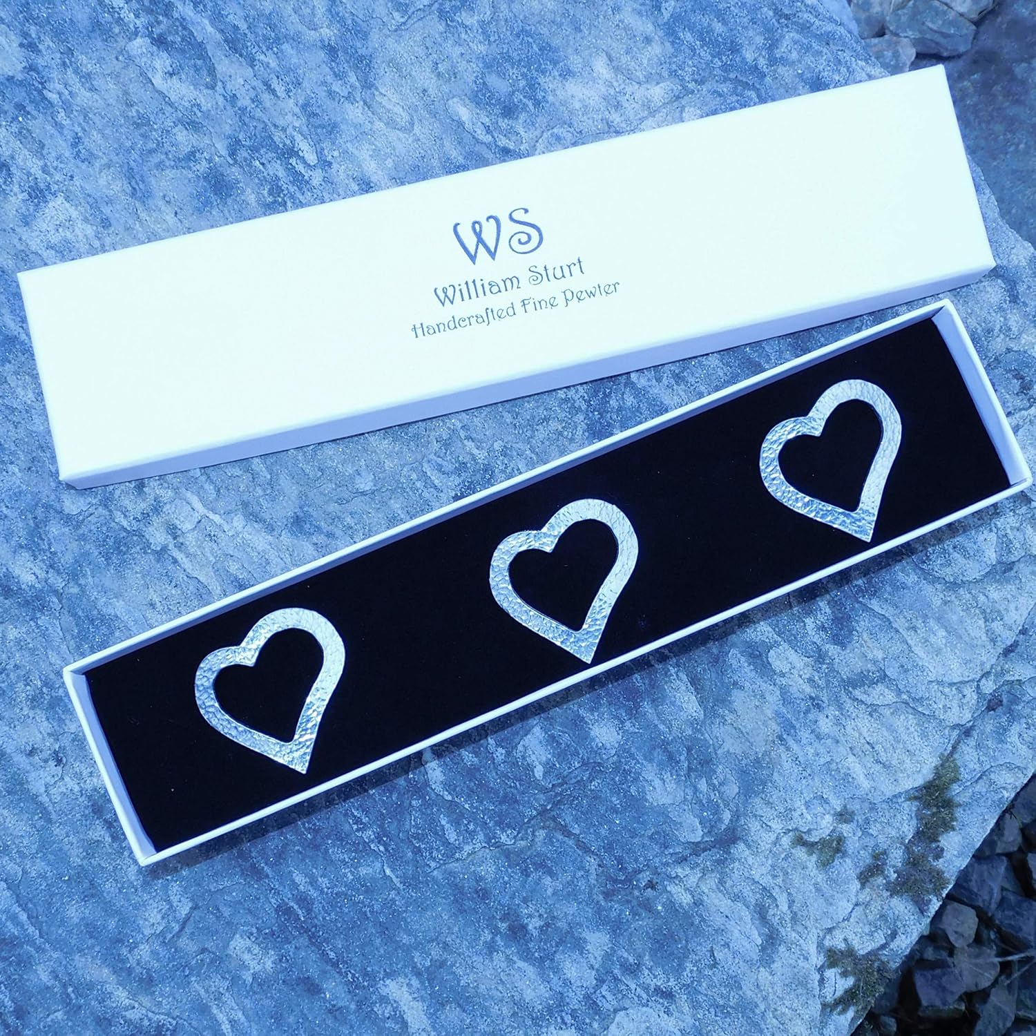 Elegant Heart Candle Pins in Lead-Free Fine Pewter