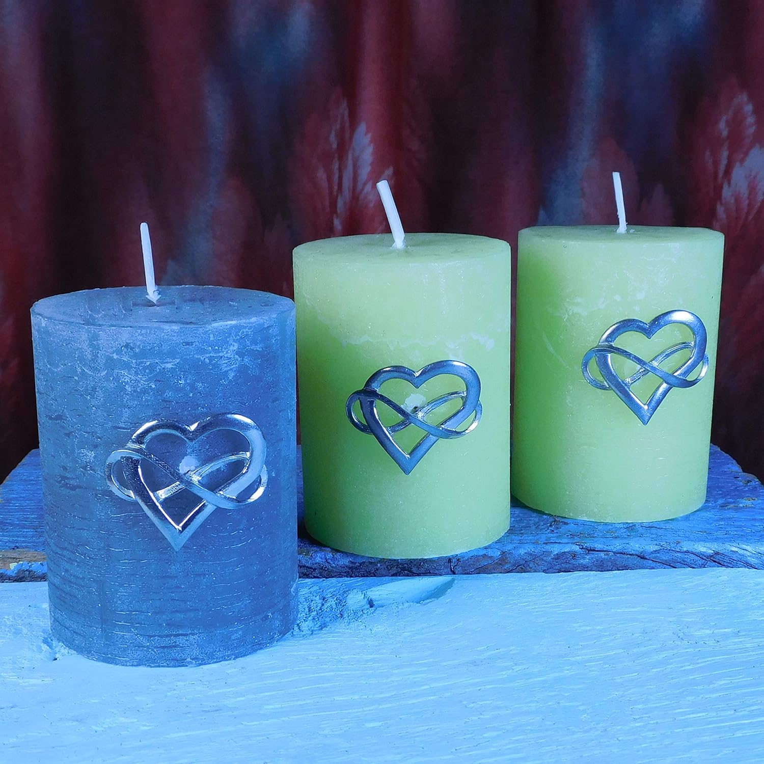 William Sturt 3-Piece Infinity Heart Votive Candle Pins